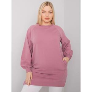 Dámska plus size blúzka TOLEDO špinavá ružová