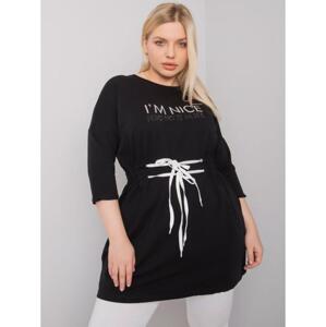Dámska plus size tunika so zaväzovaním TULSA black