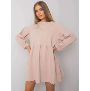 Dámske šaty s dlhým rukávom BELLEVUE light beige