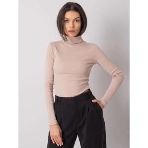 Dámska blúzka s rolákom Elisee RUE PARIS light beige