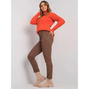 Dámske nohavice s opaskom LANTANA orange-beige
