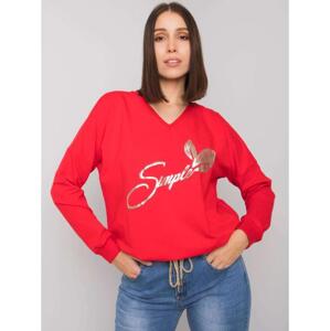 Dámska plus size blúzka JILEE červená