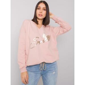 Dámska blúzka s potlačou plus size JULLIE pink