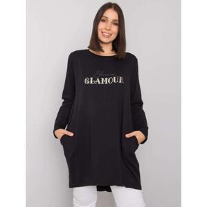 Dámska plus size tunika s vreckami ALEXIAH black