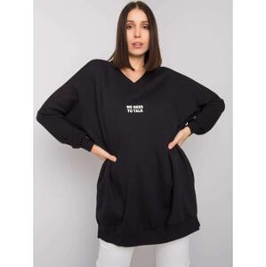 Dámska plus size bavlnená tunika RAELLLA black