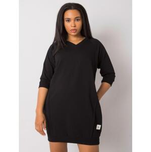 Dámske plus size bavlnené šaty KARISSA black