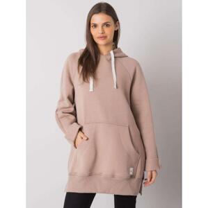 Dámska mikina Arno Kangaroo RUE PARIS dark beige