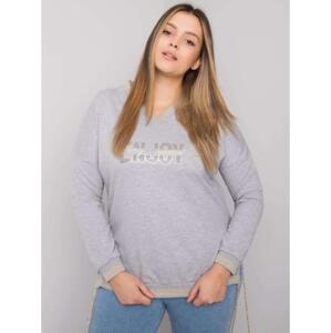 Dámska plus size blúzka LILA sivá