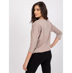 Dámska bavlnená blúzka BLINDY dark beige