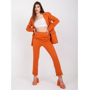 Dámske nohavice s vysokým pásom HIDALGO Dark Orange