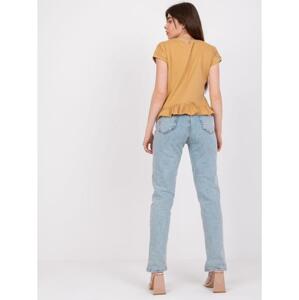 Dámske volánové tričko Hierro MAYFLIES beige