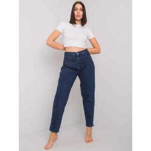 Dámske rovné plus size džínsy JOHANA modré