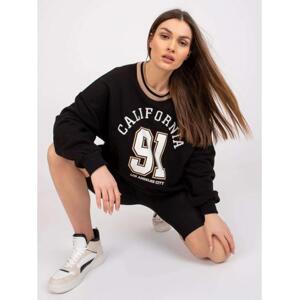 Dámska vyšívaná mikina SUZANNE čierna