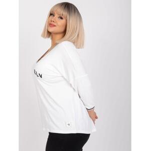 Dámska bavlnená blúzka plus size MARIANNA ecru