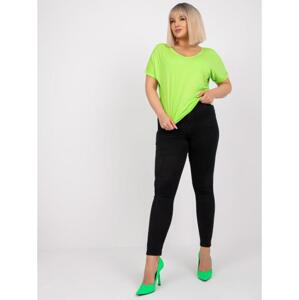 Dámska voľná plus size blúzka DINA svetlo zelená