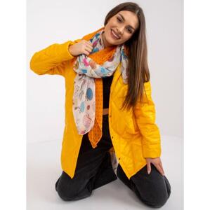 Dámsky šál s potlačou BLAINE bielej a oranžovej farby