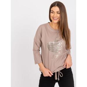 Dámska blúzka Elizabeth RUE PARIS dark beige