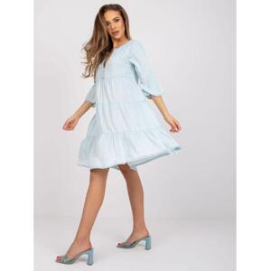 Dámske šaty po kolená SUBLEVEL light blue