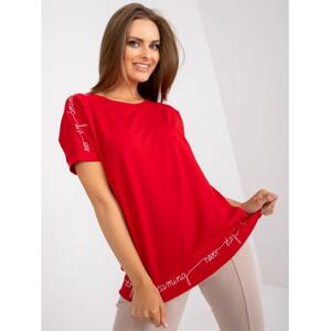Dámska blúzka s krátkym rukávom na každodenné nosenie DAILY red