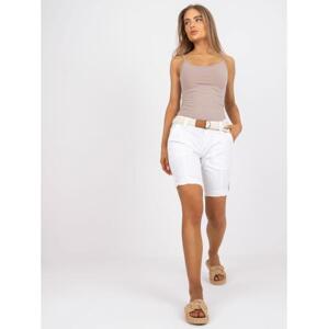 Dámske ležérne šortky s opaskom STITCH & SOUL white