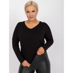 Dámska blúzka s dlhým rukávom plus size ELISA black