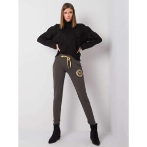 Dámske tepláky STYLISH dark khaki