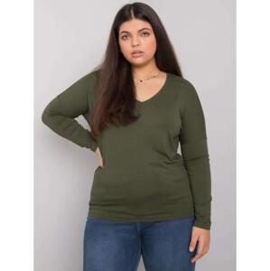 Dámska plus size blúzka ELISA khaki