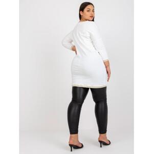 Dámska bavlnená plus size tunika BRIDGET white