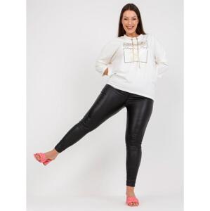 Dámska blúzka plus size LILA white