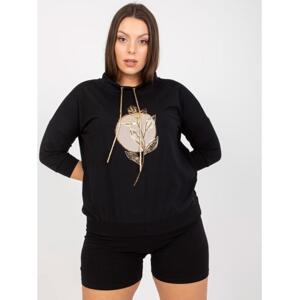 Dámska plus size blúzka s potlačou CHRYSTA black
