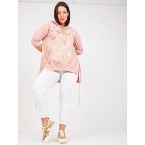Dámska bavlnená blúzka plus size voľného strihu TRIA pink