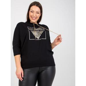 Dámska plus size blúzka s potlačou NILES black