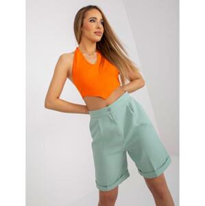Dámske šortky s vreckami ELEGANCE mint green