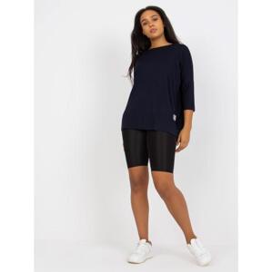 Dámska blúzka plus size bavlnená SCARY námornícky modrá