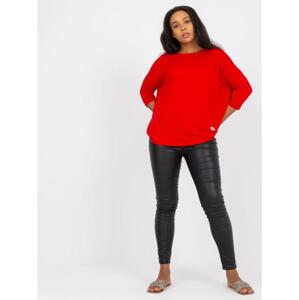 Dámska blúzka plus size bavlnená RAE červená