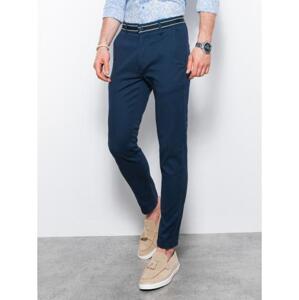 Pánske chinos nohavice WOLFE navy modré