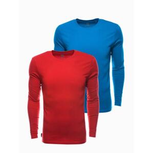 Pánske jednoduché tričko s dlhým rukávom - mix 2-pack JERE