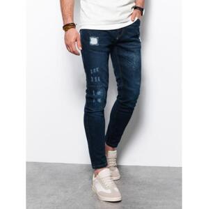 Pánske džínsy SKINNY FIT tmavomodré