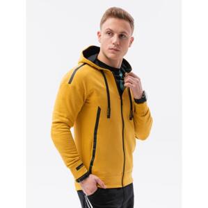 Pánska mikina na zips KANE žltá