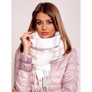 Dámsky šál kockovaný NORA svetlo ružový