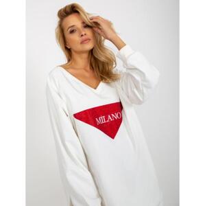 Dámska blúzka s potlačou dlhá oversize XENIE ecru