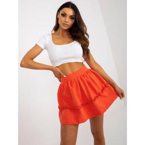 Dámska sukňa mini tepláková KAIRI oranžová