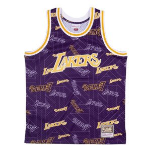 Mitchell & Ness La Lakers Swingman Jersey - Pánske - Dres Mitchell & Ness - Fialové - MSPOBW19081-LALPTPR - Veľkosť: L