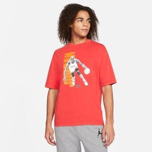 Nike M J Vintage Washed Crossover Tee - Pánske - Tričko Nike - Červené - DJ6597-657 - Veľkosť: S