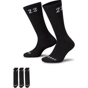 Jordan Essentials 3 Pack Crew Black Socks - Unisex - Ponožky Jordan - Čierne - DA5718-010 - Veľkosť: M