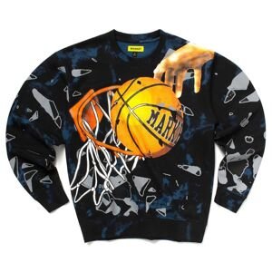 Market Shattered Backboard Tie-Dye Crewneck Black - Pánske - Mikina MARKET - Čierne - 398000029/190134 - Veľkosť: L