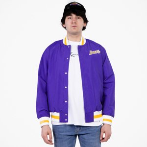 Mitchell & Ness 75th Anniversary Warm Up Jacket Los Angeles Lakers Dark Purple - Pánske - Bunda Mitchell & Ness - Fialové - OJBF1201-LALYYPPPDKPR - Ve