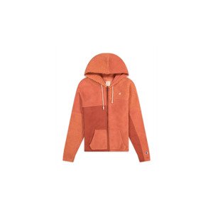 Champion Patchwork Velour Fleece ZIP-UP - Dámske - Mikina Champion - Oranžové - 113506-F20-RS045 - Veľkosť: M