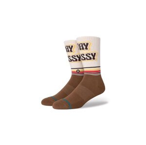 Stance Anchorman Unique New York Crew Socks - Unisex - Ponožky Stance - Hnedé - A556D21UNI-OFW - Veľkosť: 38-42