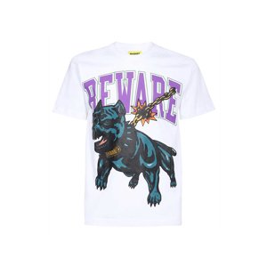 Market Beware Dog Washed Tee White - Pánske - Tričko MARKET - Biele - 399001086-2 - Veľkosť: L